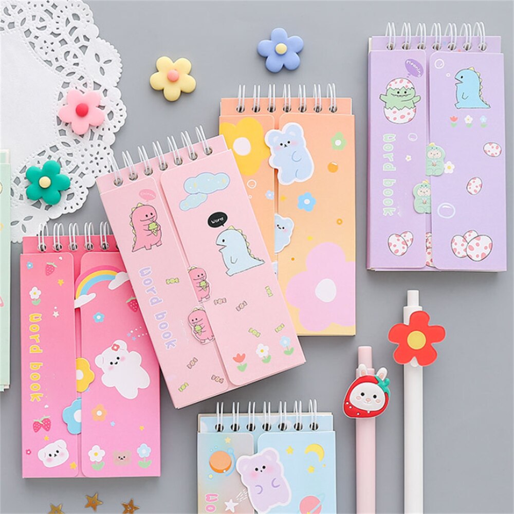 80 Sheets Portable Foreign Languages Word Book Vocabulary Memory Notebook Kawaii Stationery School Office Supplies