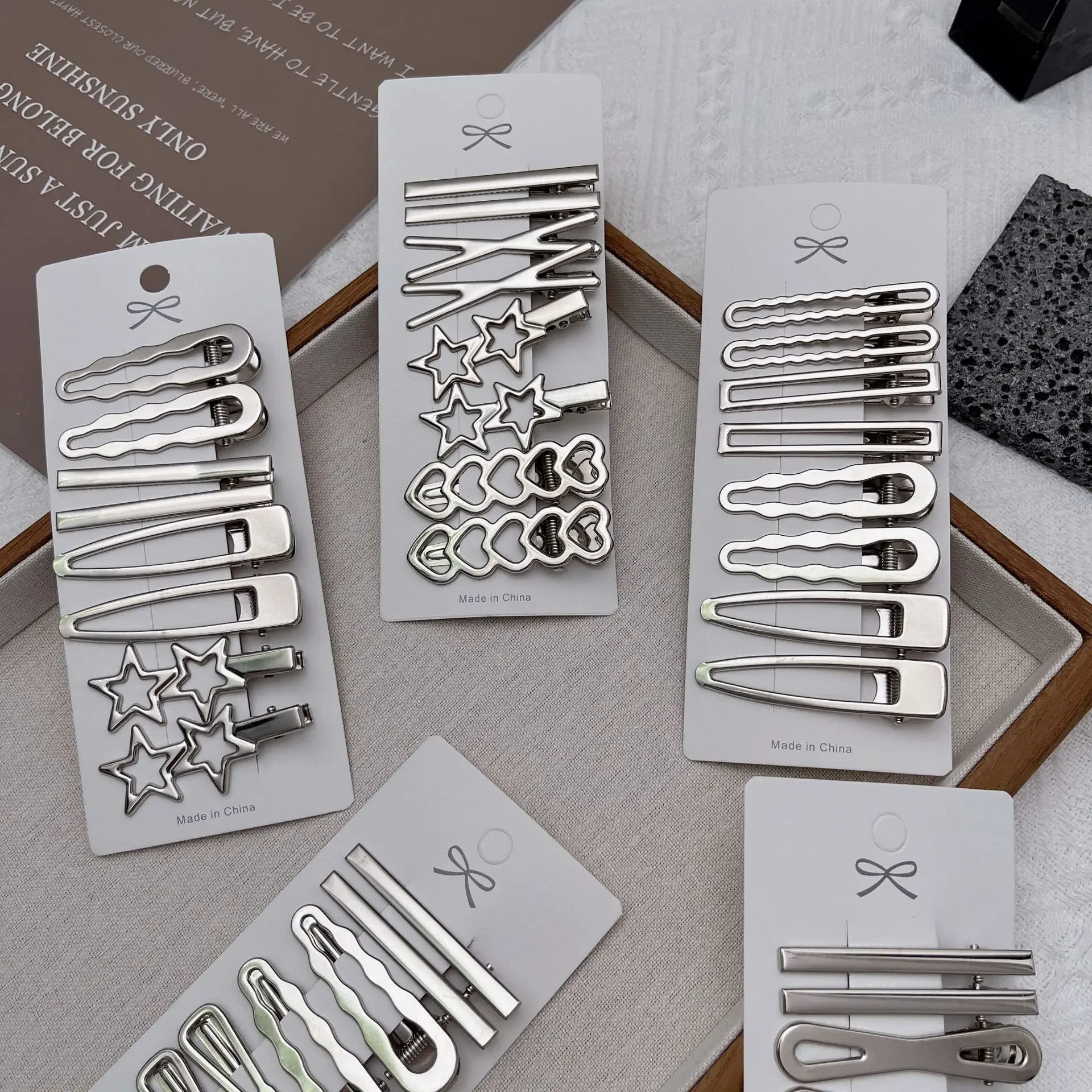 Splitter Metall Haarspangen Frauen Mädchen Y2K Entenschnabel Haarnadel Persönlichkeit Pony Seite Kopfbedeckung Haarspangen Haarspange Styling Zubehör