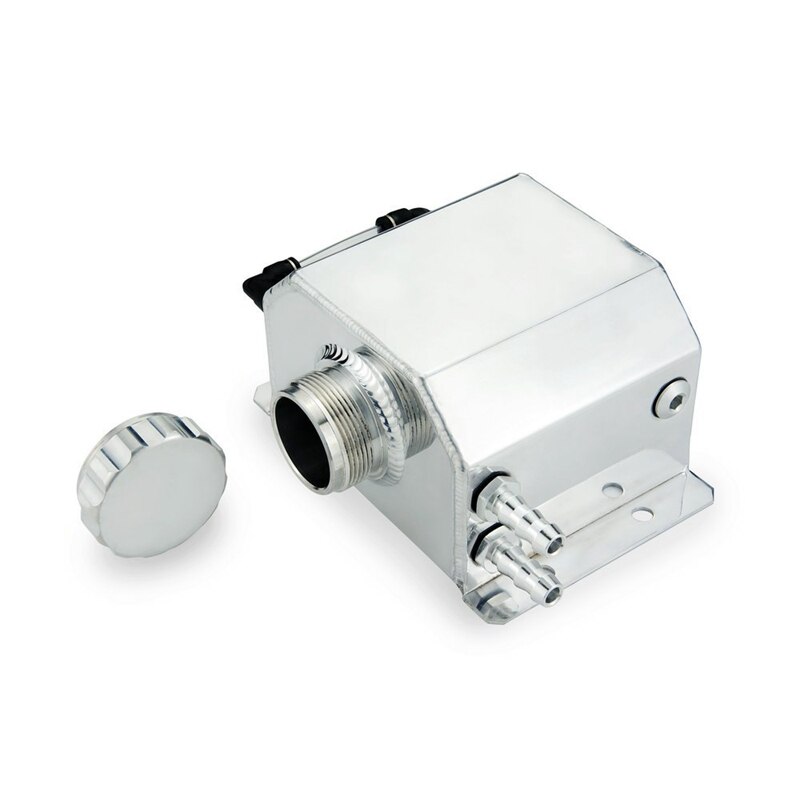 Universal 1L Aluminum Auto Radiator Coolant Expansion Alloy Tank With Drain Plug 1000Ml