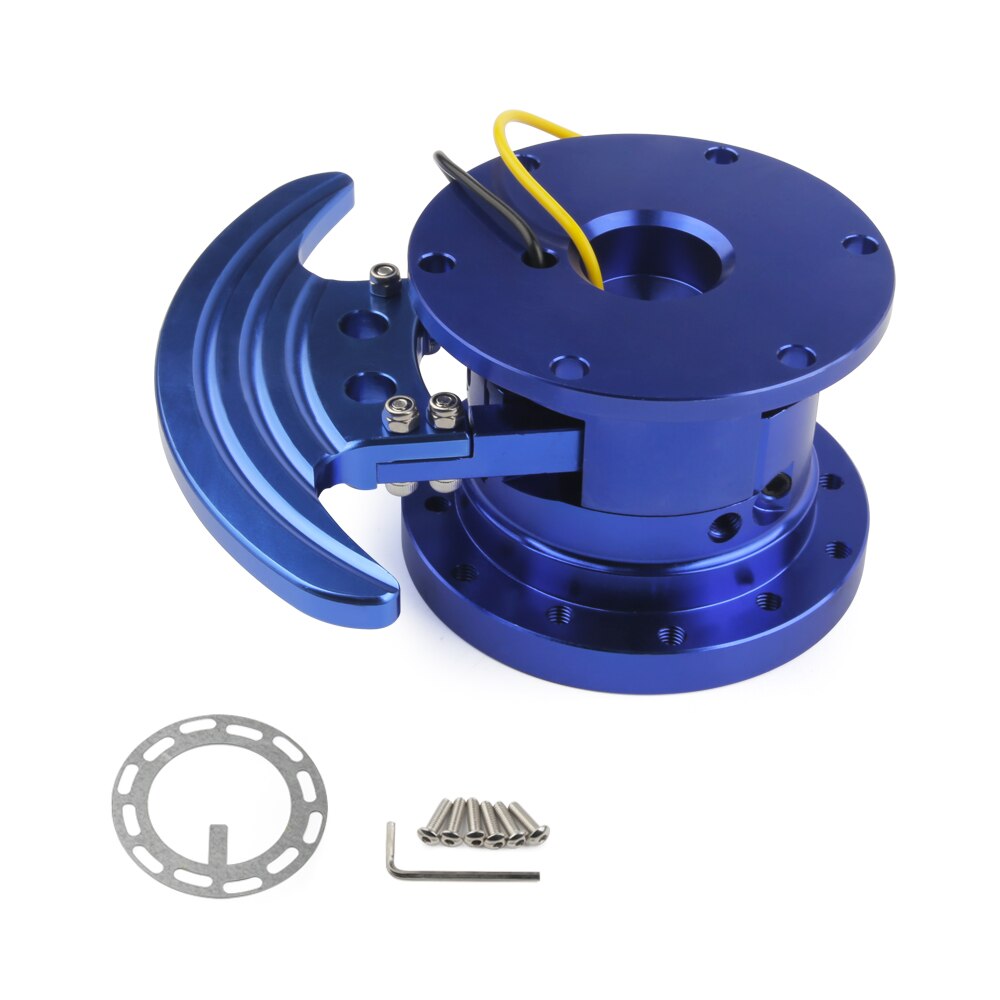 Universal Colorful Racing Steering Wheel Quick Release Hub Kit Adapter Body Removable Snap Off Boss Kit: Blue