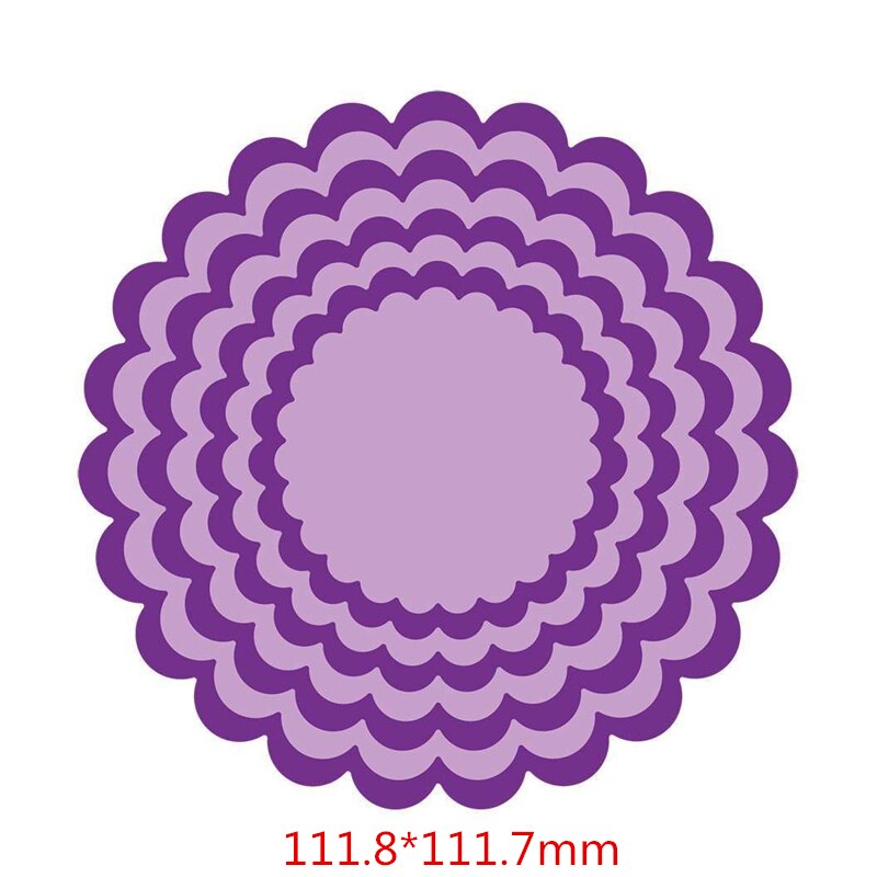 Nestet hjerte sirkel oval firkantet ramme sett metall skjærematriser til scrapbooking gjør-det-selv-album papirkort lage dekorasjon: H3720