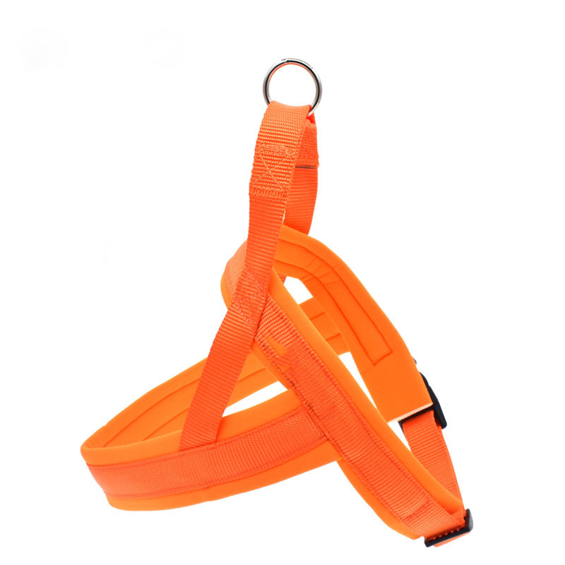 Kleine medium grote Hond Harnas Vest Duiken doek Gewatteerde Huisdier borstband voor honden lead leash grote Hond Wandelen Training harnesses: orange / XS