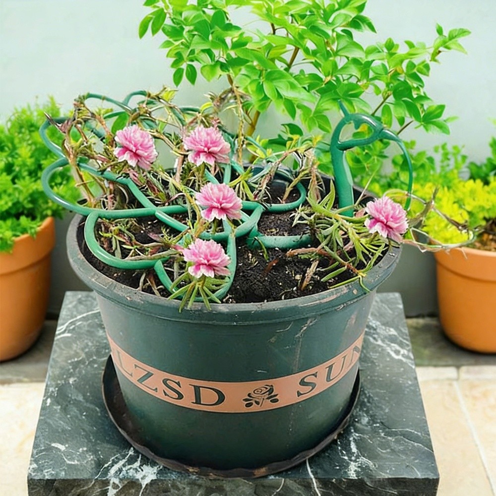 Outdoor Peacock Shape Trellis Pot Holder Stick Frame Plant Support Flower Climb Frame Courtyard Flowers
