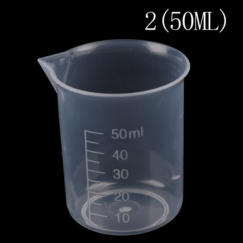 ! 2 stk gennemsigtigt køkken laboratorium plast volumetrisk bæger målekop 250ml/150ml/100ml/50ml/25ml: A2