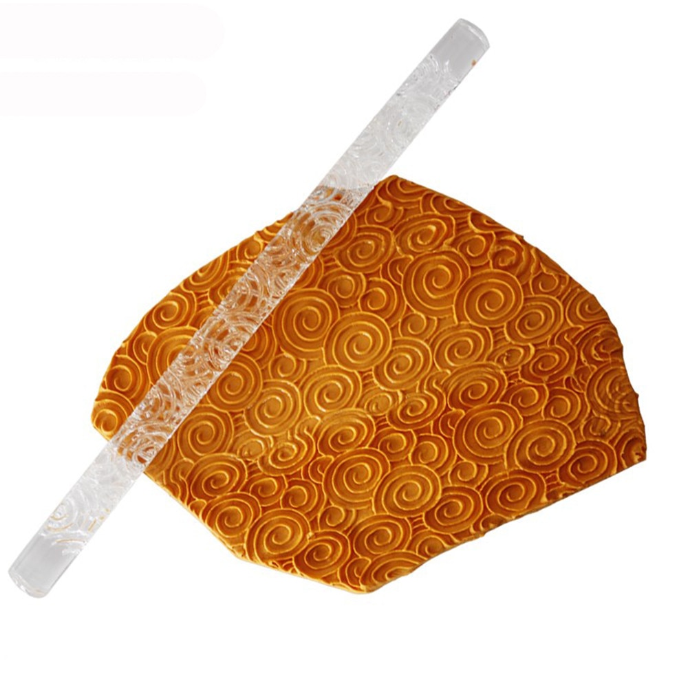 Geweven Reliëf Acryl Rolling Pin Voor Handgemaakte Deeg Craft Cake Biscuit Molding Kneden Tool