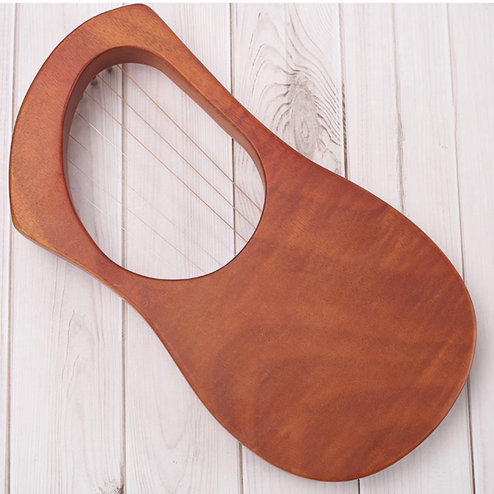 Set Arpa Lira a 7 Corde - Strumento Musicale Leggero per Intrattenimento Bambini - Chiave e Panno Inclusi