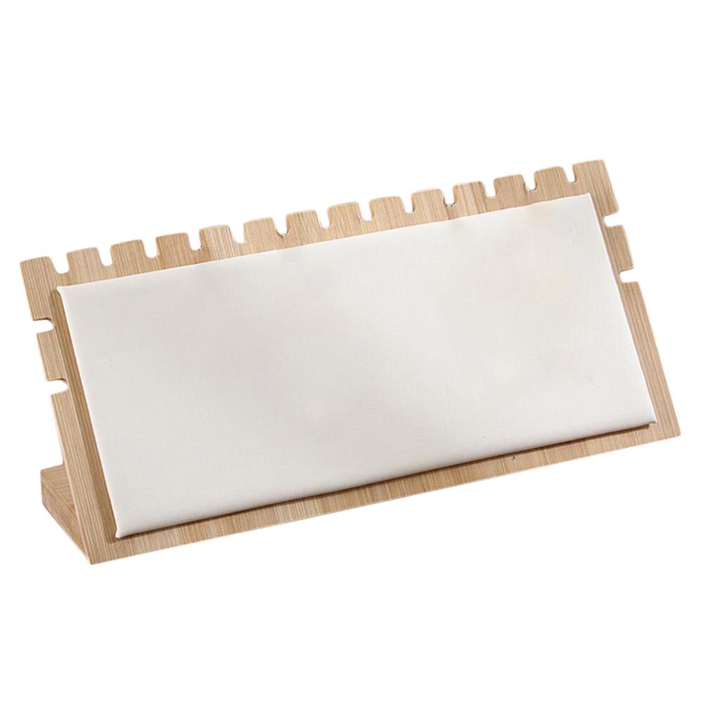 Feste Bambus Holz Schmuck Anzeige Ständer Halskette Schaufenster Halfter Anhänger, Lange Kette Gabe Organizer (Halskette Gremium): A Leder