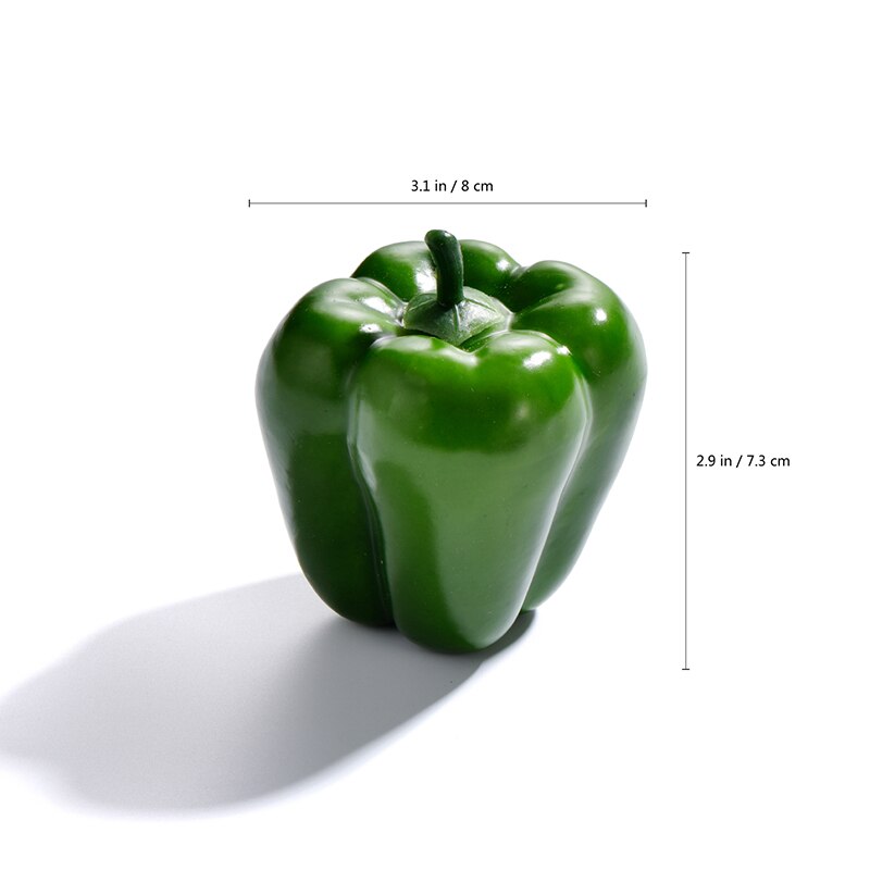 Simulation Vegetables Furniture Decoration Simulation Toys Pepper Cabbage Eggplant Bitter Melon Realistic Furniture Decoration: Green bell pepper