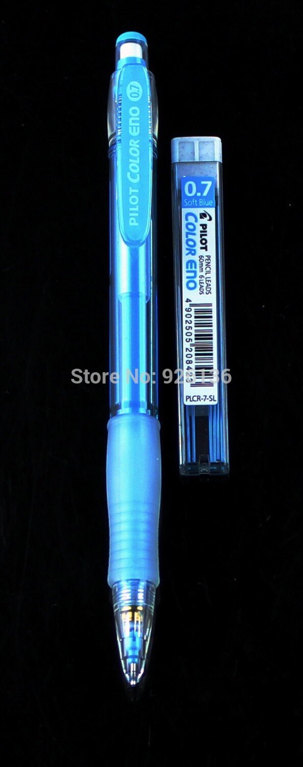 Pilot Color Eno Mechanical Pencil 0.7 mm Soft Blue Body Plus one Tube of Soft Blue Leads