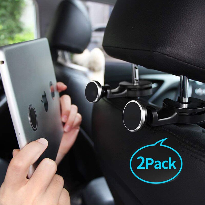 2 stk/partij Tablet Houder Auto Hoofdsteun hanger achterbank magnetische telefoon Beugel voor iPad tablet mobiele Telefoon halterung