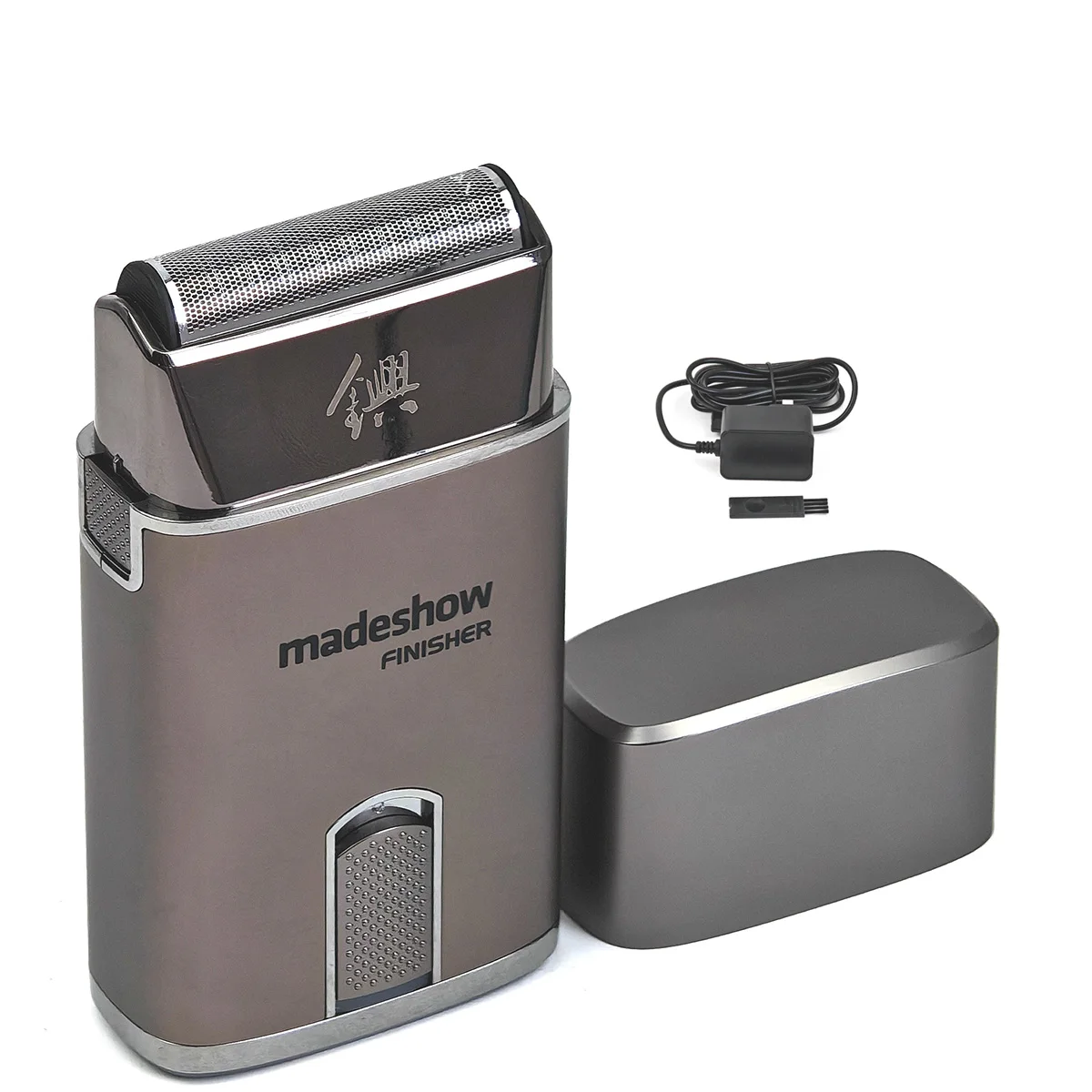 Rasoir de barbier pour homme, rasoir électrique à faible bruit, lame de droitation magnétique, tondeuse pour homme, M7, 8000 tr/min: Rouge / Uk Plug