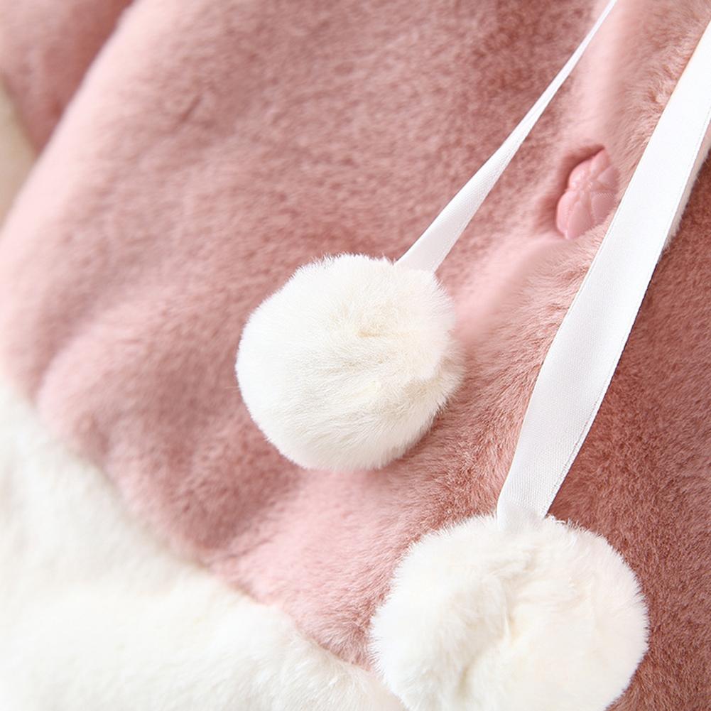 Toplancha bébé garçon fille manteau contraste couleur confort doux à manches longues belle cape épaissir polaire quotidien loisirs à capuche