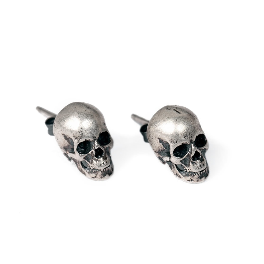 925 Sterling Silver Skull Stud Earrings Women Earrings Gothic Party Wedding Jewelry for Girls Women Jewelry Punk Earrings