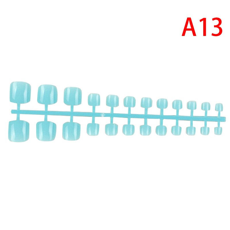24 stuks kunstmatige snoepnagels garnalenpoeder sticker natuurlijke acryl franse valse teennagels tips kunstdecoratie teennagels valse nagels: 13