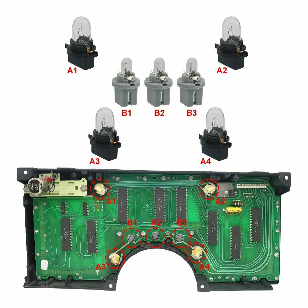 Kit d&#39;ampoules de tableau de bord pour Chevrolet Corvette C4 84-89, Kit d&#39;instruments numériques
