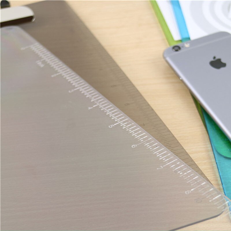 Acrylic A4 Writing Board Transparent Color Menu Board Clip Office School Supplies Folder Board Pad Board Stationary Clipboard