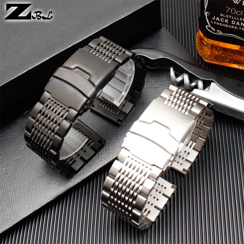 Rostfritt stål klockarmband 20mm 22 24mm solid metall klockarmband för huawei samsung klockarmband armbandsur armband