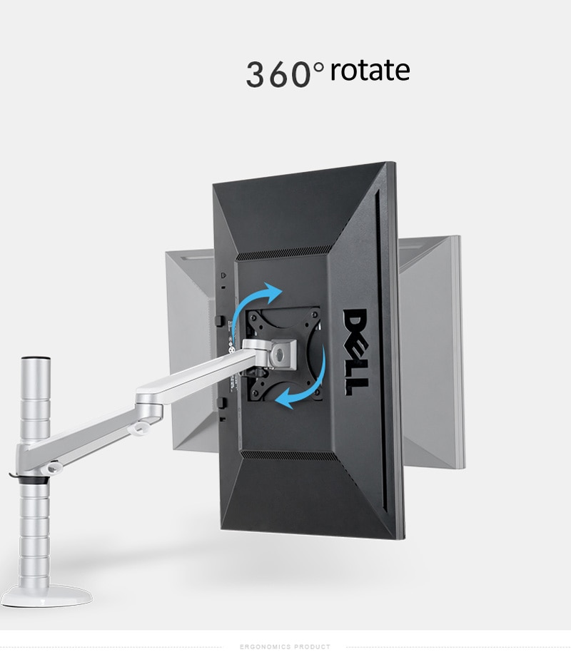 aluminum OA-4S 10-27" Double arm dual screen desktop mount monitor table stand pad desk mount stand monitor bracket shelf