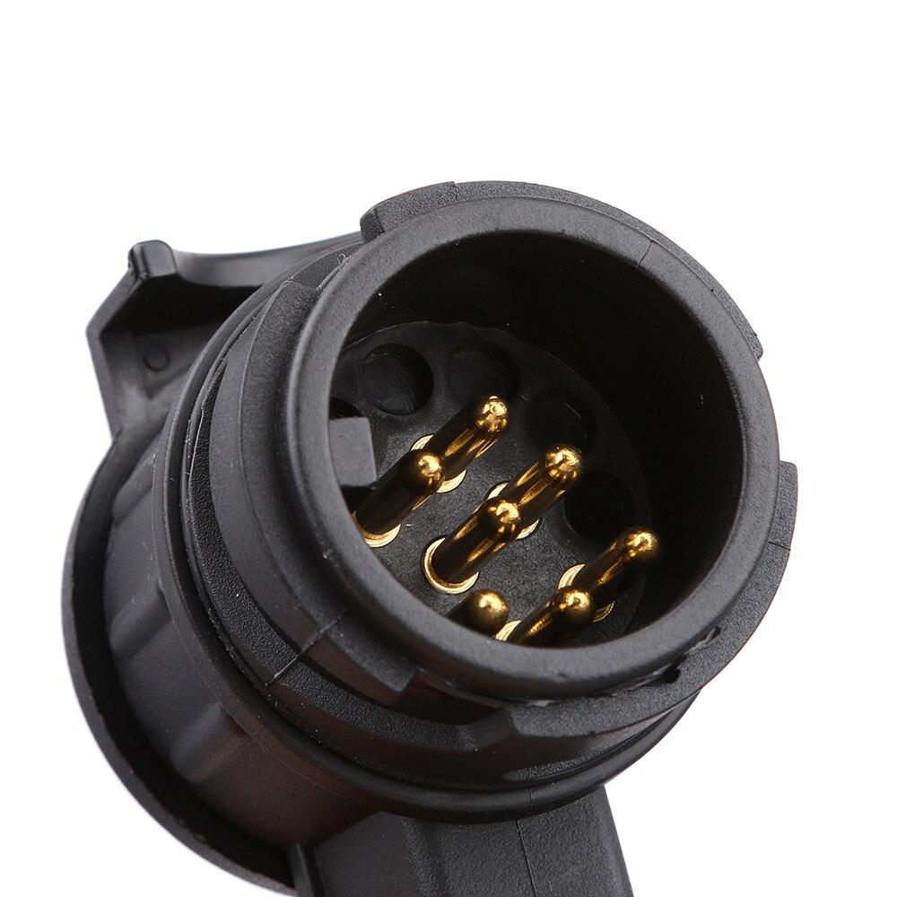 Car Trailer Truck Converter Tow Bar Socket 13 Pin to 7 Pin Plug AdapterBlack 8.23