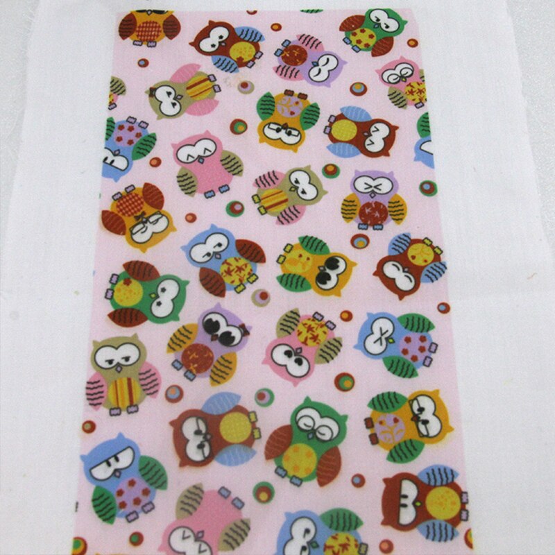 David tillbehör 50*145cm ugglor fågel djur polyester bomullstyg fortissue barn sängkläder hemtextil för sömnad ,c462: 1045052001