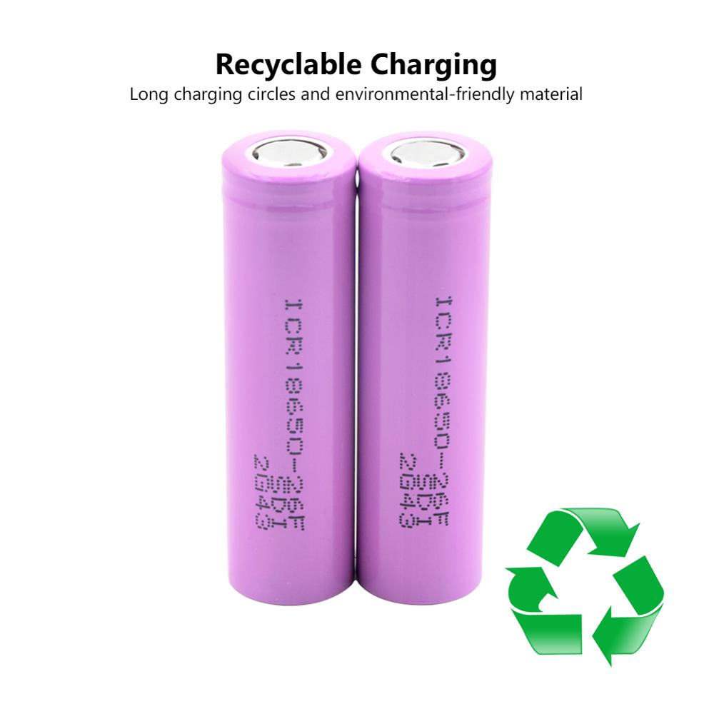 1/2/4/6/8/10 stück 3.7v rosa wiederaufladbare icr 18650-26f 2600 mah li-Ion Lithium-batterien 18650 flachem pluspol