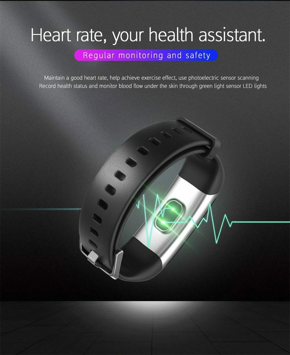 Sport fitness tracker  m4 smart pulsmätare armband kalorier vattentät smart bandklocka för ios android