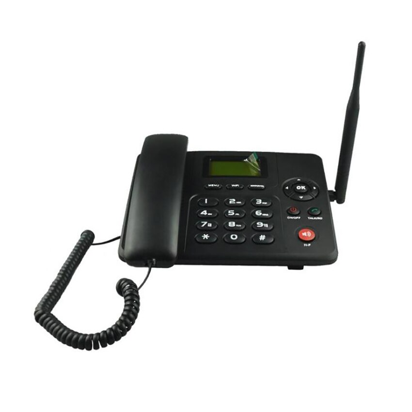 Desktop Gsm Wireless Telephone Corded Phone with SMS &amp; FM Radio Function, MP3, Charger for Home Office, English French Spanish