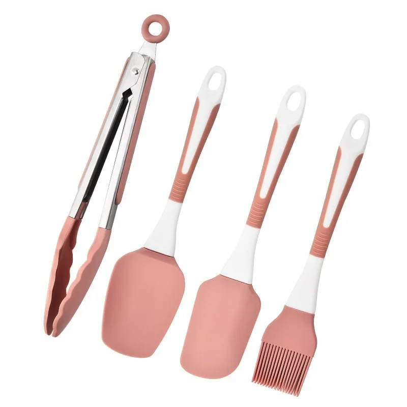 1 stk. silikonspatelsett ikke-pinne varmebestandige spatler vender til matlaging baking blanding kjøkken bakeverktøy spatel