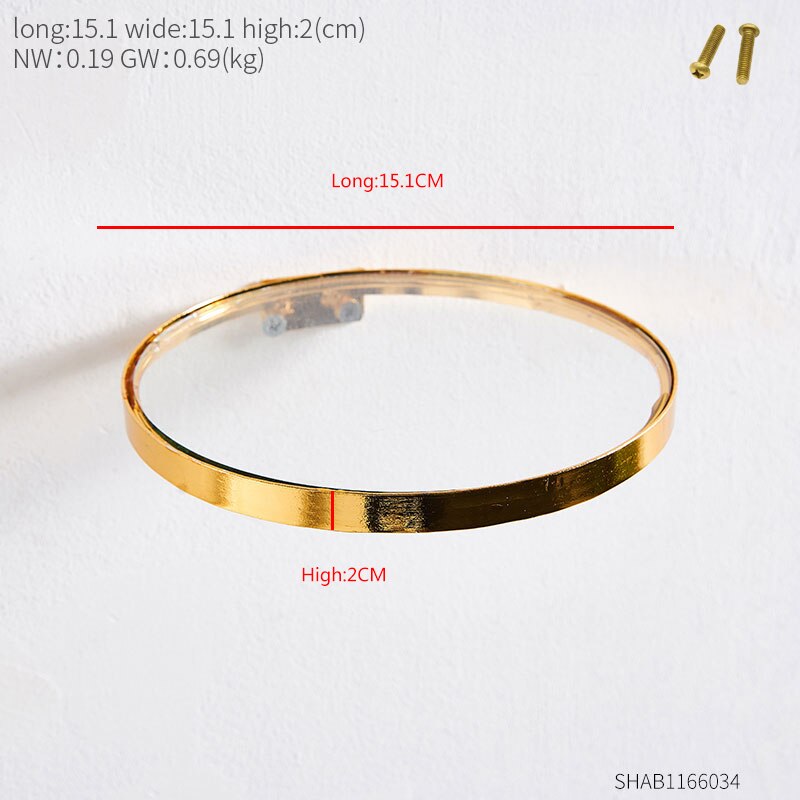 Rund Zauberstab Hängen Eisen und Glas Goldene Regal Topfpflanze Regal Bücherregal Moderne Hause Dekoration Zubehör Zauberstab Dekor: Mittel