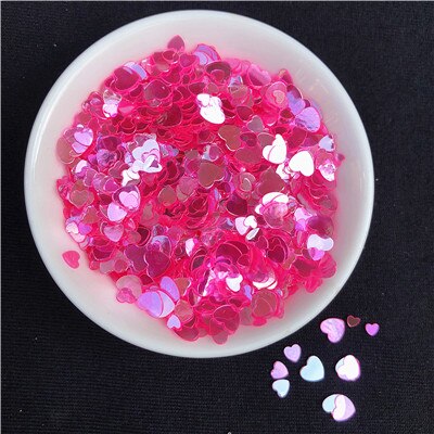 Rose Crystal 3mm 4mm 6mm Multi Size 3000 stks Liefde Hart Vorm Losse Pailletten Pailetten voor Nagels art, bruiloft decoratie confetti: Rose Color