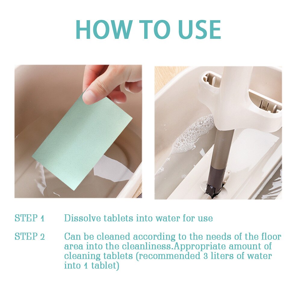 Floor tile cleaner piece household floor cleaning efficient cleaning dirt 10 pieces / bag