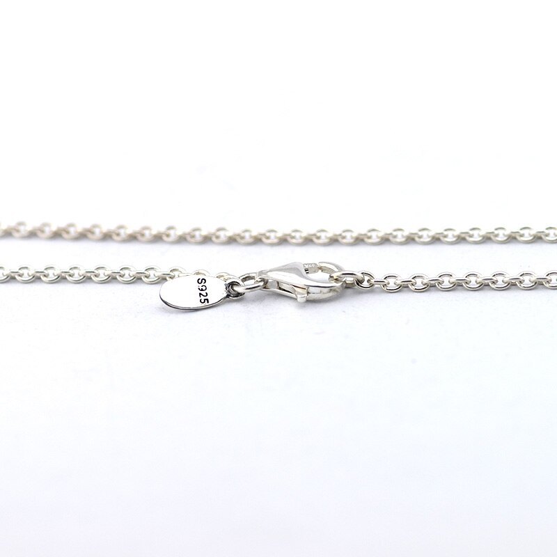 Base Logo Snake Chain Necklace Sterling Silver Jewelry Suitable for Women New DIY Beads & Charm