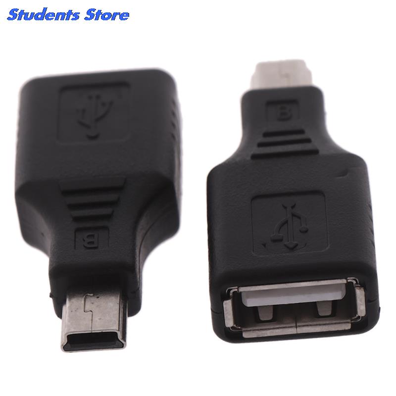 Mini USB Męski na USB Żeński Konwerter Adapter OTG - Transfer Danych Synchronizacja do Samochodu AUX MP3 MP4 Tablety Telefony U-Disk