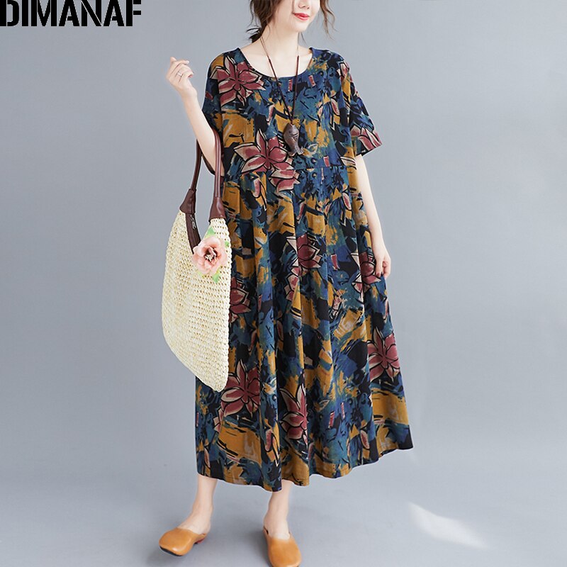 Matching Mother Daughter Dresses - Sleeveless Pattern Print Sundress For Family Photos & Special Occasions