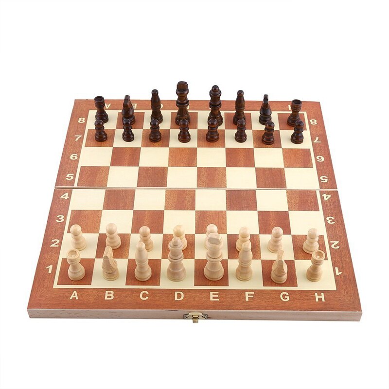Holz Faltbare Internationalen Schach Tragbare Bord Stück Set Lustige Spiel Sammlung Board Spiel