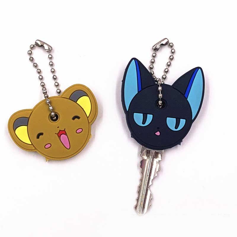 Leuke Cartoon Siliconen Beschermende Key Case Cover Voor Sleutel Controle Stofkap Houder Animatie Cijfers Key Hanger Sleutelhouder
