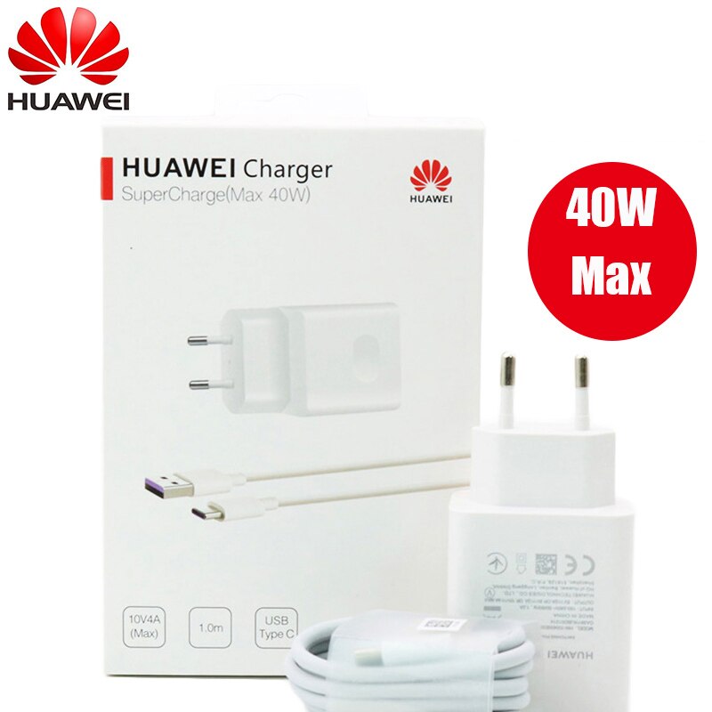 Huawei Supercharge Fast Charger 10V 4A 40W Adapter 5A Type C Data Cable for Mate 20 pro RS Honor 10 Magic 2/P20 pro