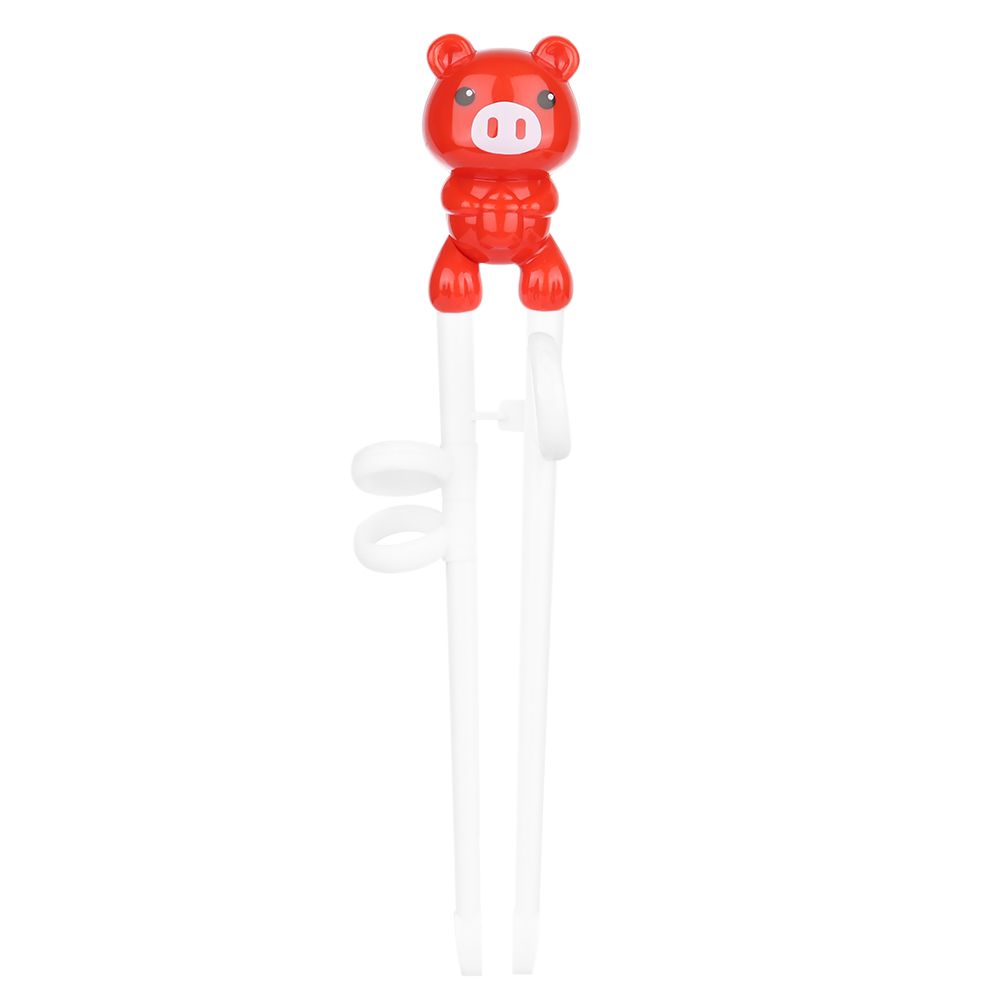 Correct Usage Finger Sets Practice Chopsticks Training Chopsticks Learning Chopsticks Children Cartoon Pig: Red-ABS