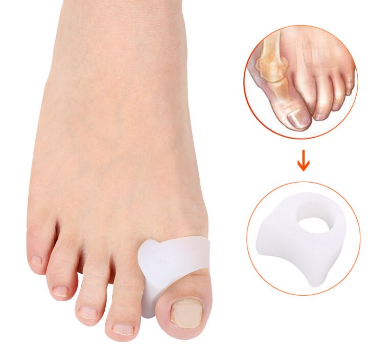 2Pcs Toe Separator Soft Gel Hammer Claw Toe Pad Foot Care Cramp Hallux Valgus Hallux Braces Foot Pain Relax Cushion C135