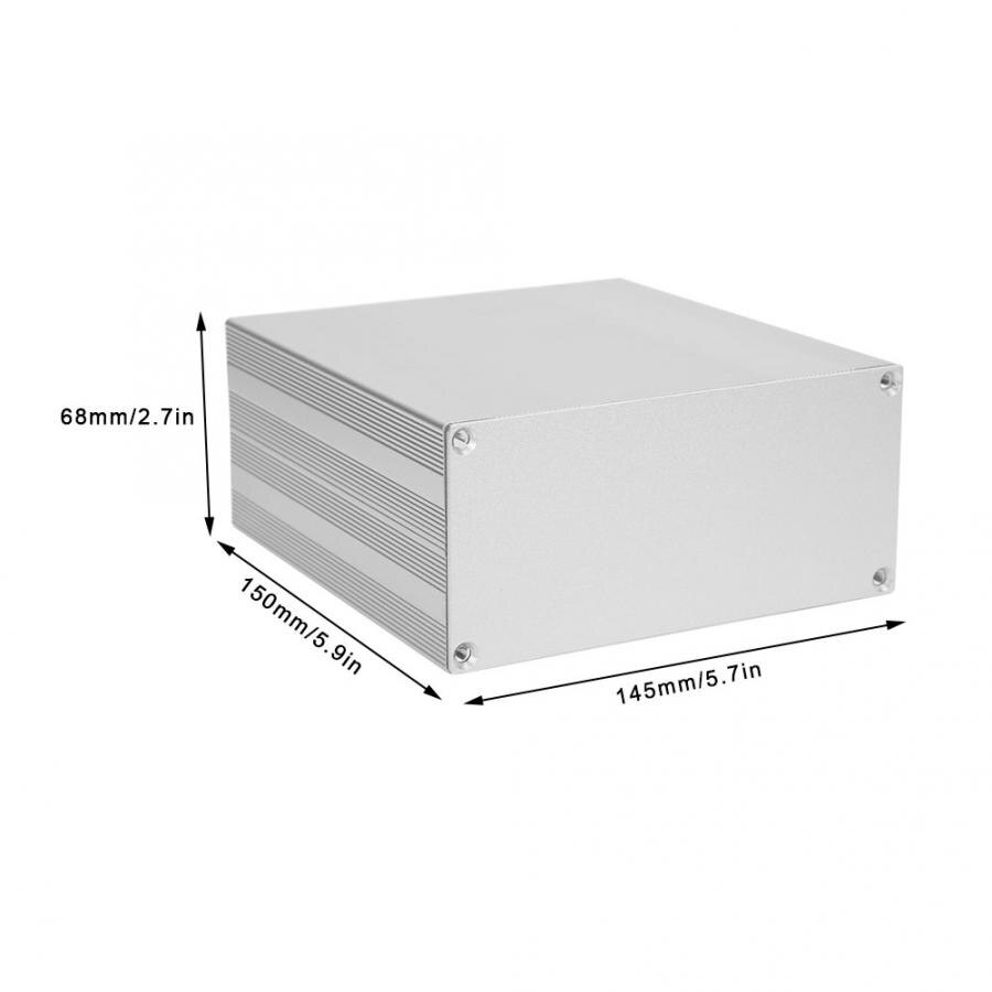 Electrical Box Aluminum Project Box Matte Silver Enclosure Case DIY GPS AnalyzerHIFI Amplifier Casing 68x145x150mm