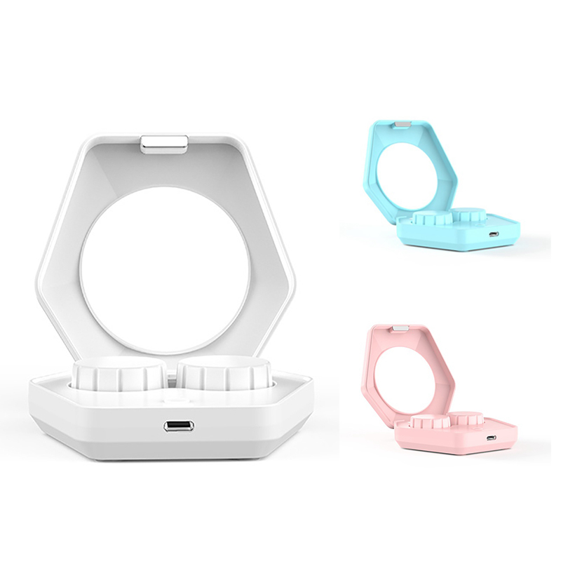 Mini limpiador ultrasónico automático, Limpiador de lentes, caja de lentes de contacto, máquina de limpieza