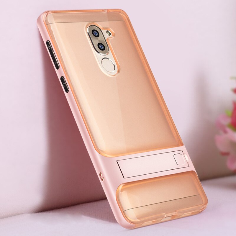 Back Cover voor Huawei Honor 6X Siliconen Case TPU PC 360 3D Stand Telefoon Gevallen Funda Honor6X GR5 Mate 9 Lite Mate9 Mate9Lite