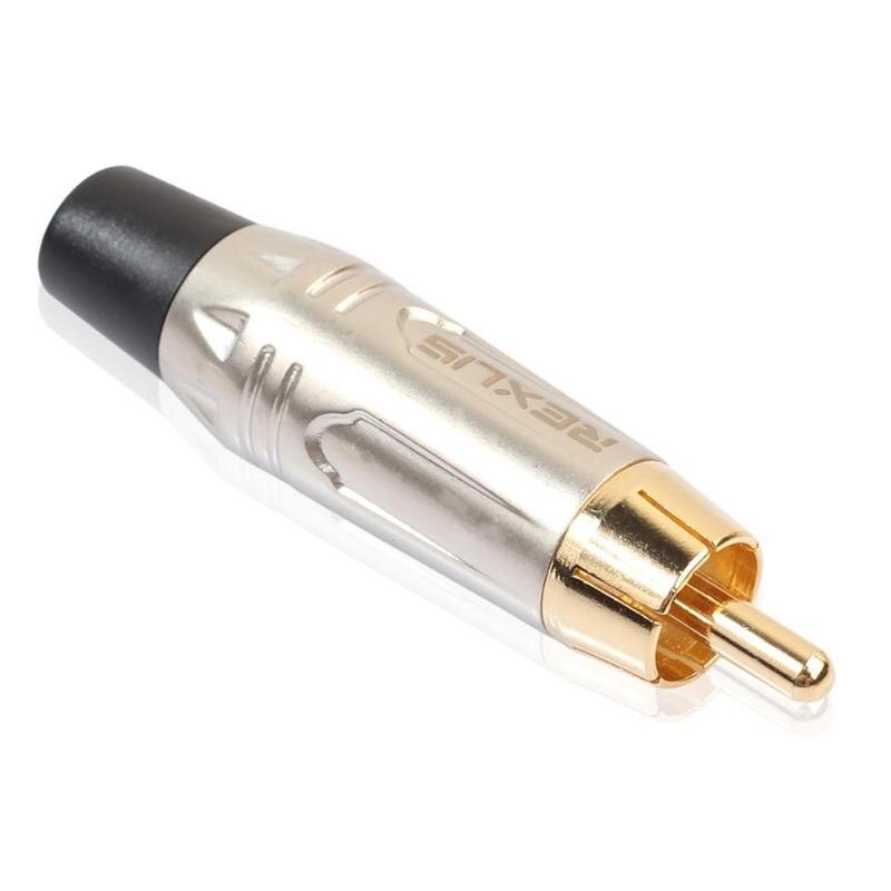 Convertisseur adaptateur RCA Afdapter plaqué or pour connecteur mâle RCA pour haut-parleur Audio pour câbles audio