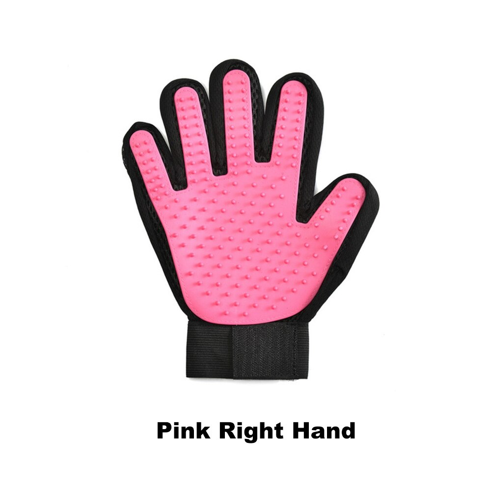 Katze Pflege Handschuh für Katze Kamm für Haar Kardieren Gute für Katzen Zubehör Produkte für Haustiere Salon Pinsel Gatos Accesorios: Rosa Rechts