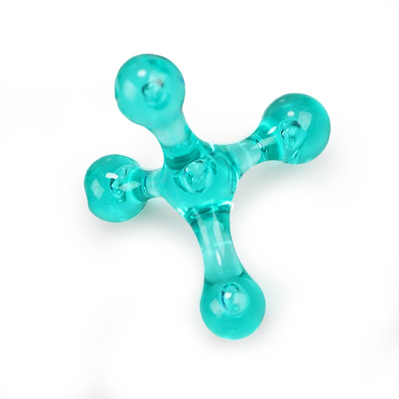 Mini masajeador corporal Manual, cuatro bolas de equilibrio, masajeador portátil de viaje, punto de gatillo, relajación del brazo y la espalda, elimina los edemas, salud: Green