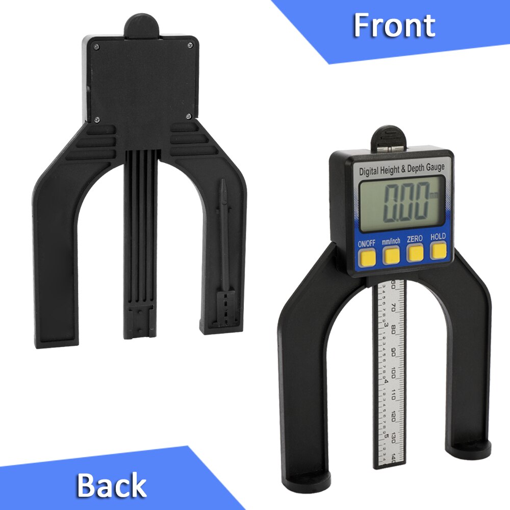 High Precision Vernier Caliper Ruler LCD Digital Display Slide Caliper Vernier Ruler Height and Depth Gauge with Measuring