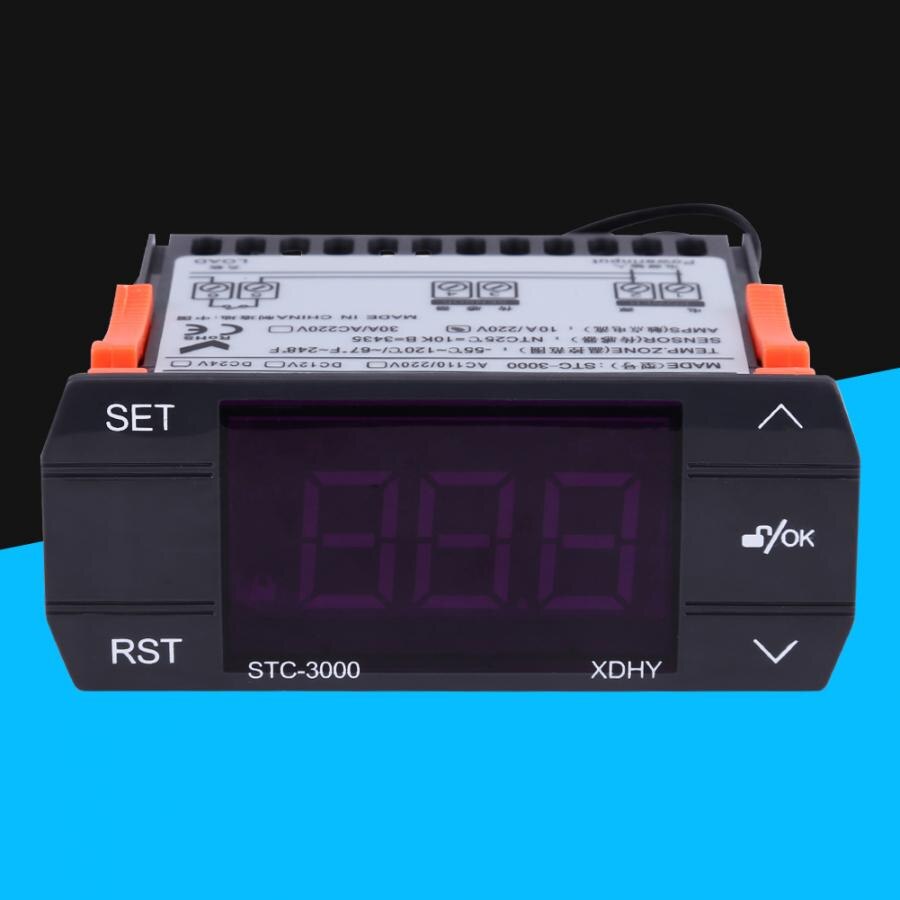 STC-3000 110V-220V Touch Digital Temperature Controller Thermostat With Sensor(30A)