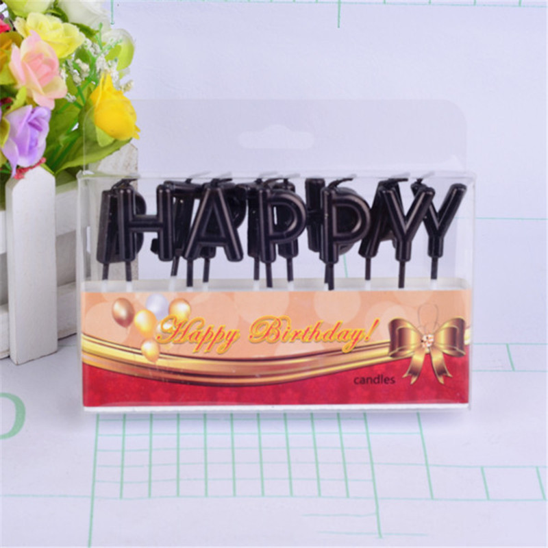 Cartoon animal happy birthday cake party art candle crown letter happy birthday: TD Black HP