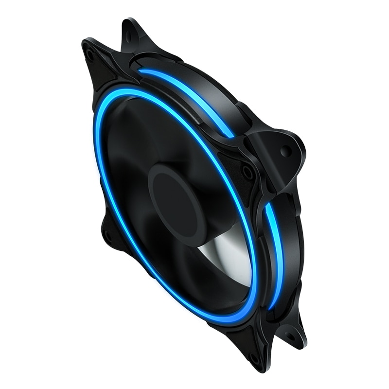 12cm Portable CPU Cooling Fan Three-aperture Silent Computer Chassis Fan for Desktop Laptop Cooling PC Fan Computer Components: 02