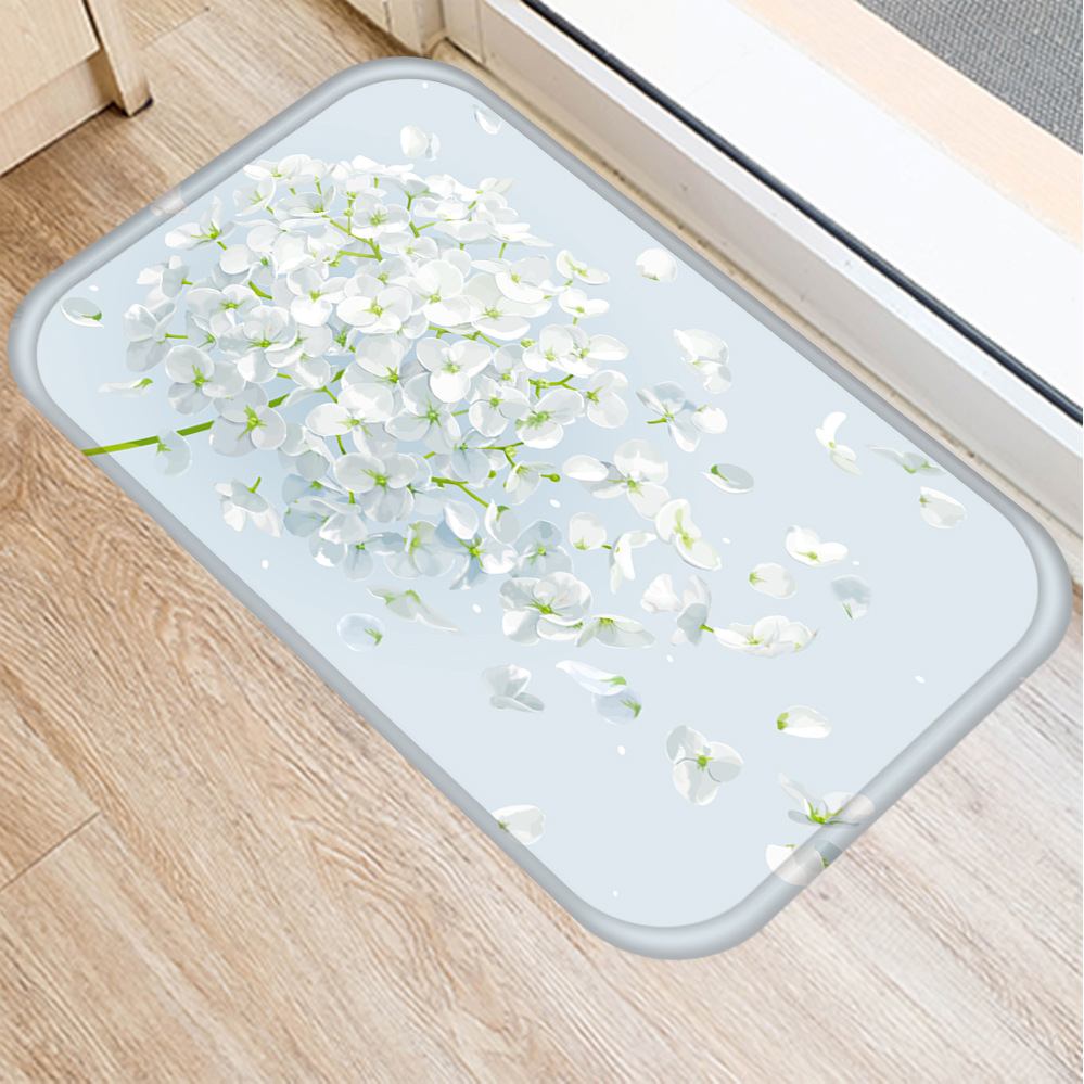 INS flower-paillasson antidérapant | Fleurs, sous vide, tapis de sol de cuisine, sol de bain, tapis d'entrée à la maison, tapis de prière pour enfants 40x60cm DD0026: 1